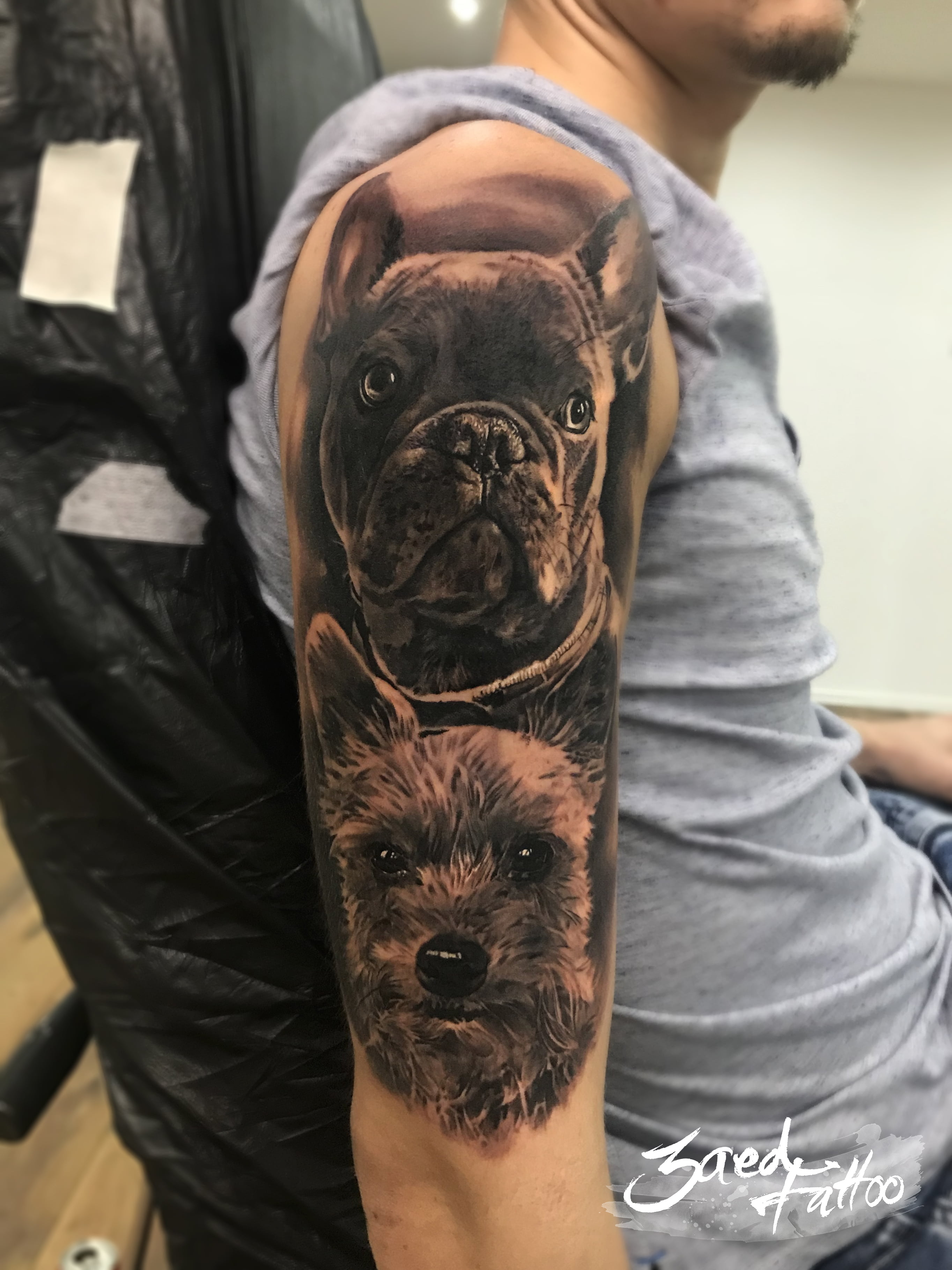 2 Dogs tattoo zaed