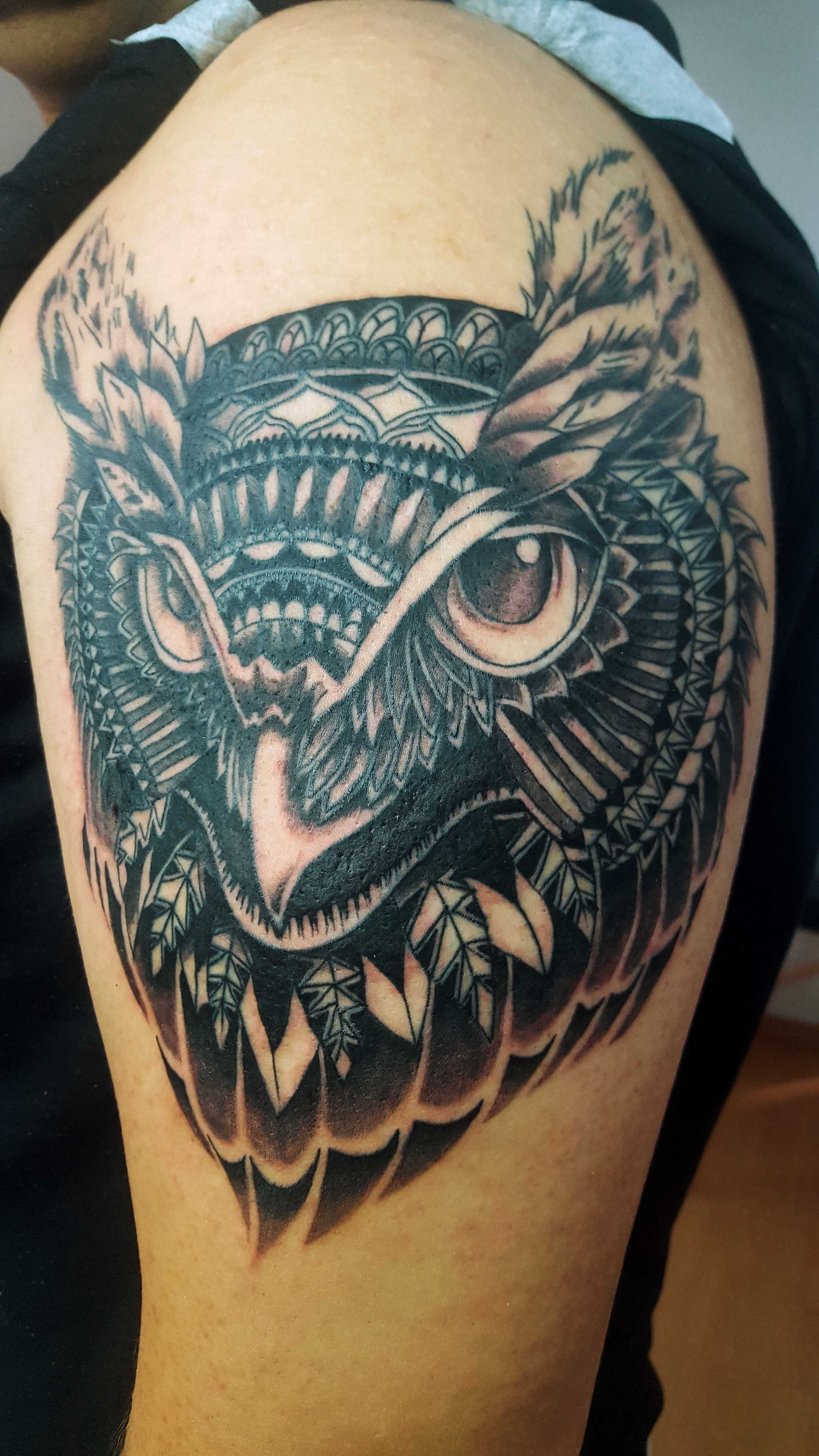 Owl Tattoo Cezar